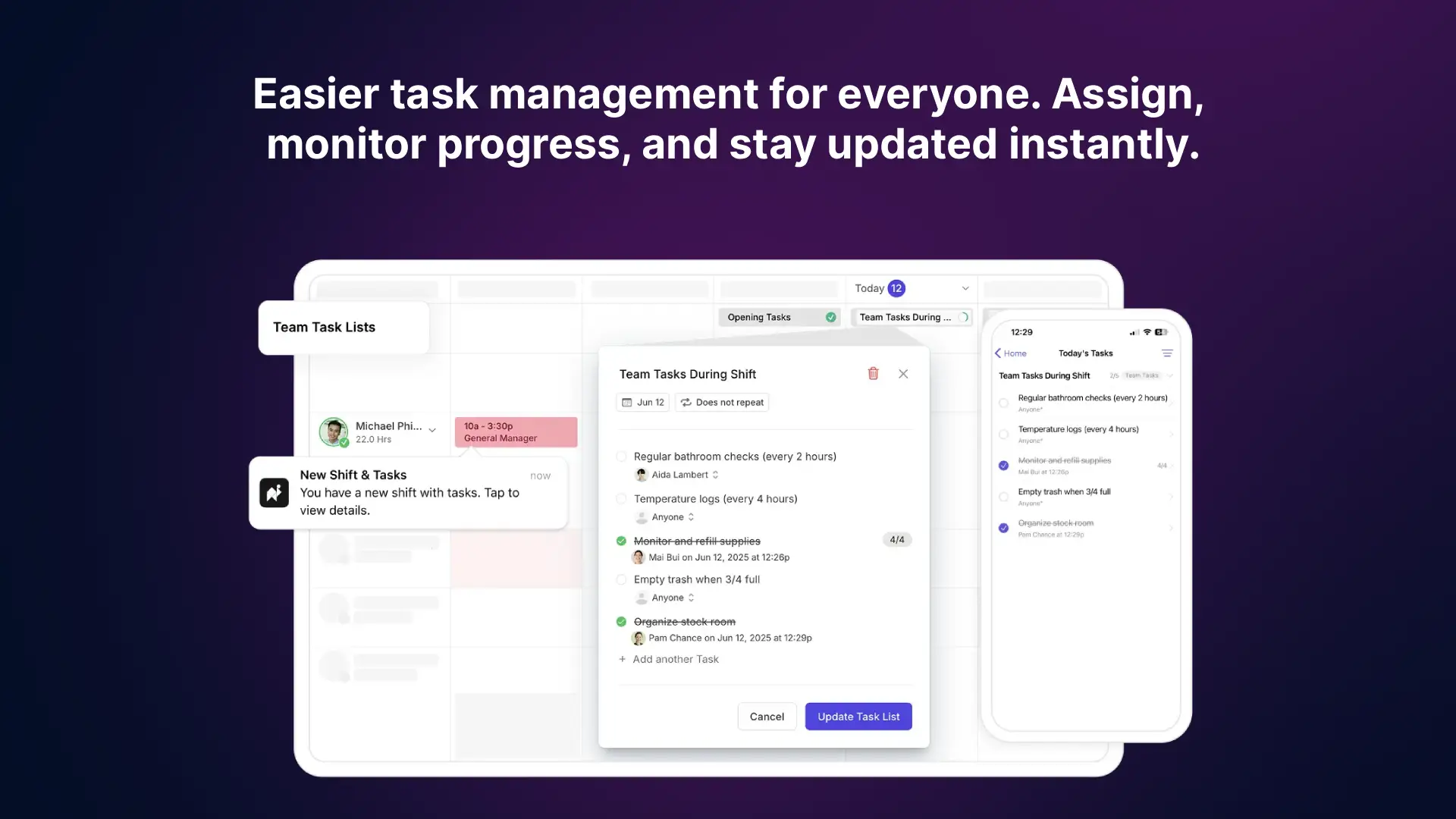Easier task management for everyone.