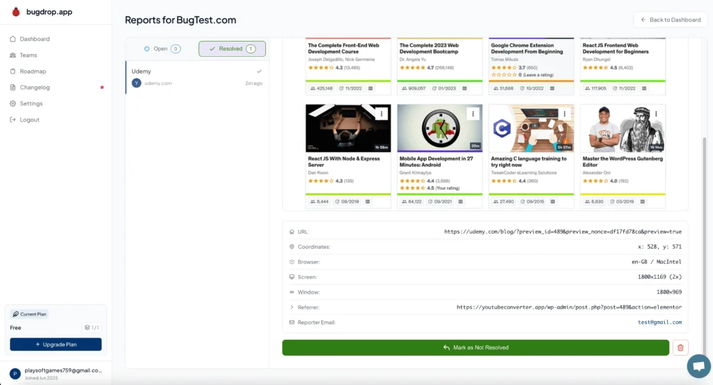 Bugdrop Screenshot