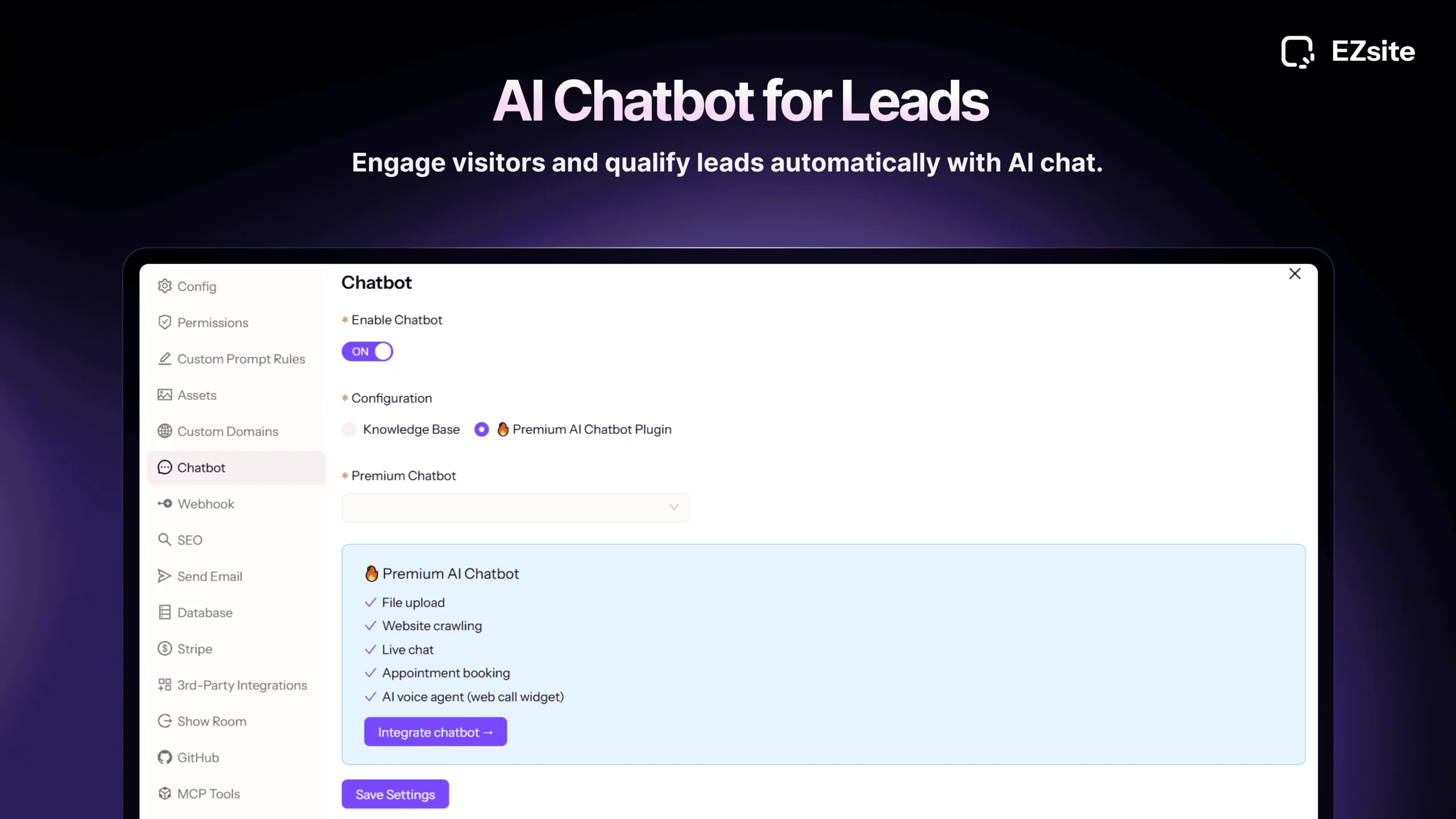 AI Chatbot for Leads EasySite