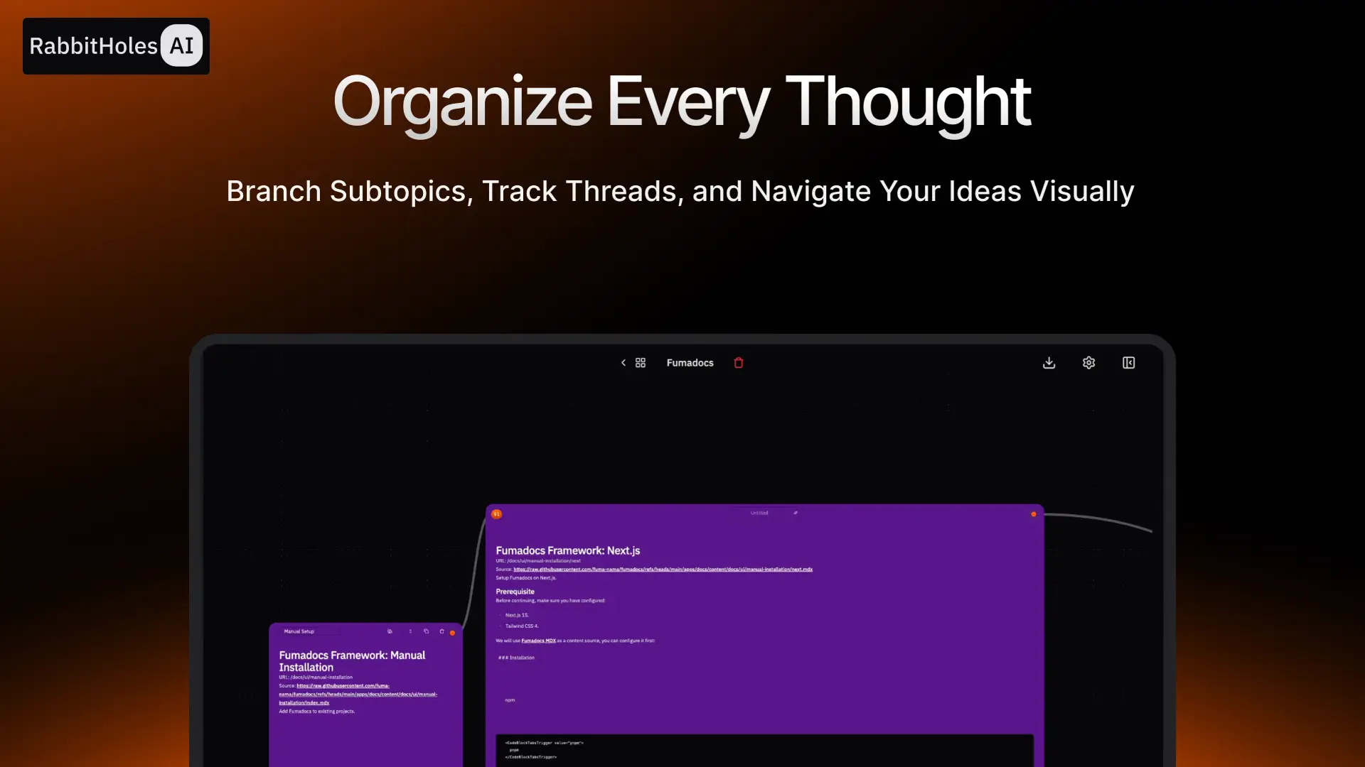Organize Every Thought Rabbitholes AI